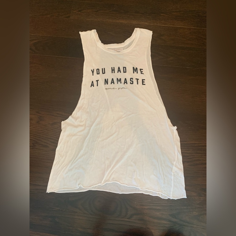 Spiritual Gangster Womens White Graphic Tank Top